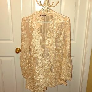 Beautiful embroidered lace two piece set